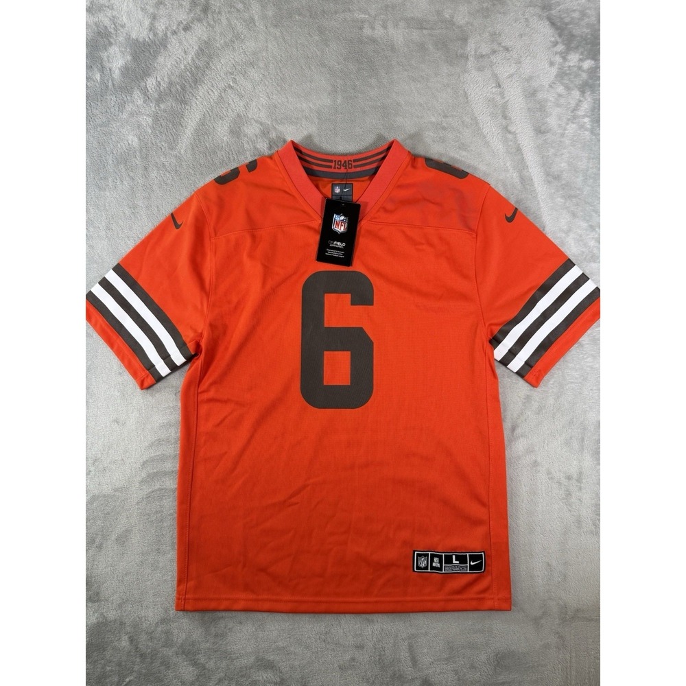 Nike Cleveland Browns Jersey Boys Large 14-16 NFL On Field Baker Mayfield NWT